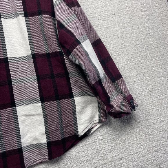 BC Clothing Co Heavy Overshirt Plaid Burgundy Men Sz 2XL Camp Lumberjack - Picture 10 of 11